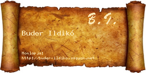 Buder Ildikó névjegykártya
